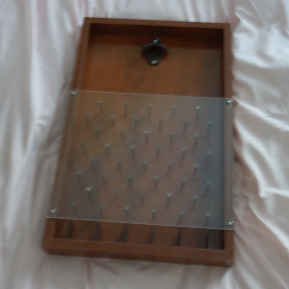 Wooden Bottle Cap Plinko Game
